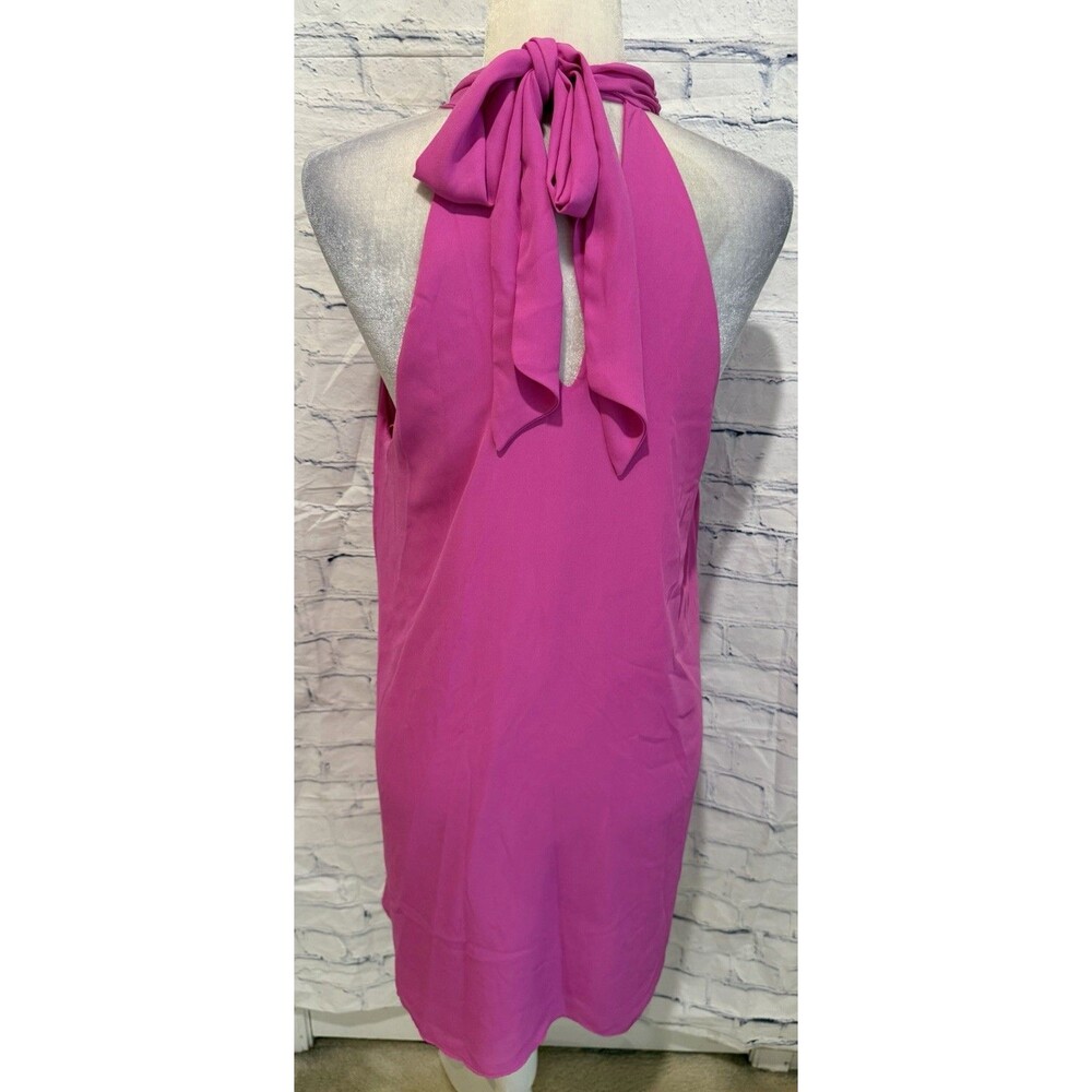 KRISA TIE BACK HALTER DRESS PINK SIZE Medium - Picture 5 of 8